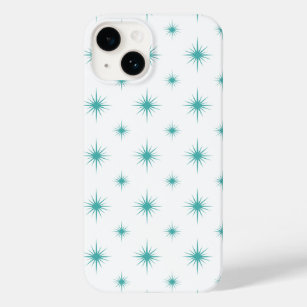 Turquoise Atomic Starburst Mid Century Pattern Case-Mate iPhone 14 Case