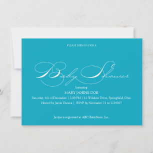 Turquoise Baby Shower Invitation
