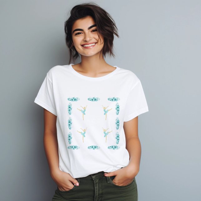 Turquoise Ballerina T-Shirt (Creator Uploaded)