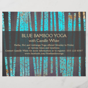 Turquoise Bamboo Yoga  Nature Health Spa Wood Flyer