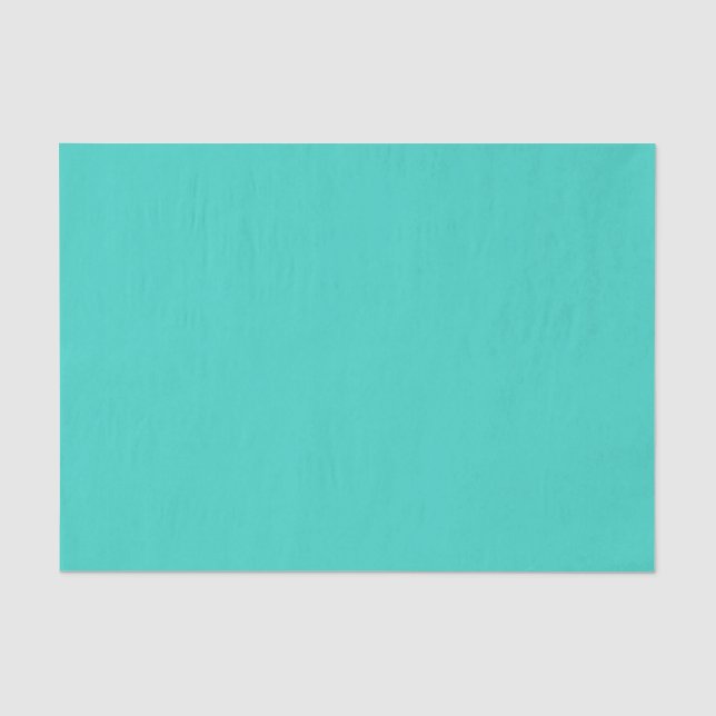 Turquoise Bay Aqua Solid Colour Tissue Paper (Front)