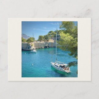 Turquoise Bay & Sailboat Photography Postcard
