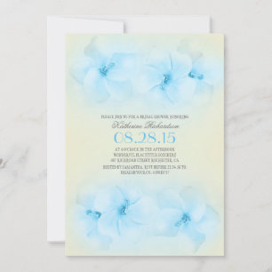 turquoise beach bridal shower invitation