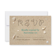 Turquoise Beach Sandy Toes Salty Kisses RSVP