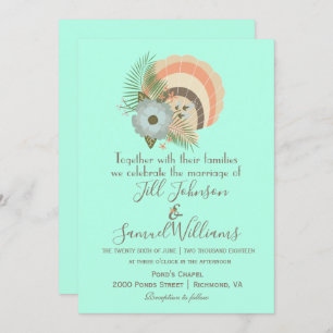 Turquoise Beach Theme  Invitation