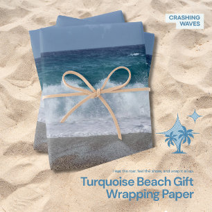 Turquoise Beach Wrapping Paper Sheets