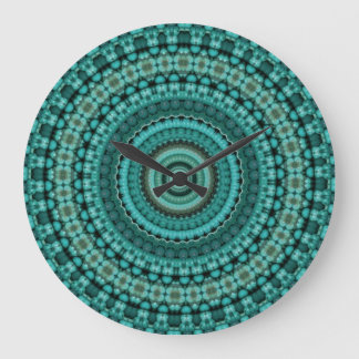 Turquoise Beads Large Clock
