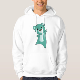 Turquoise Bear Colourful Bears Cute Animals Teddy Hoodie