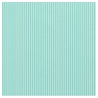 Turquoise & Beige Coloured Striped Pattern Fabric
