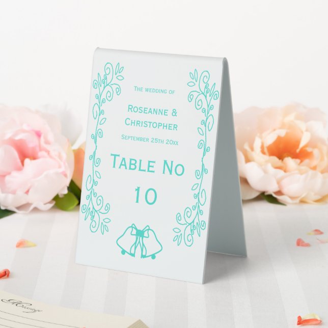 Turquoise Bells Scrollwork Design Wedding (In SItu (Wedding))