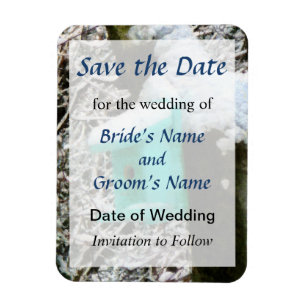 Turquoise Birdhouse Save the Date Magnet