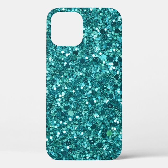 Turquoise Bling, sparkle and glitter  Case-Mate iPhone Case (Back)