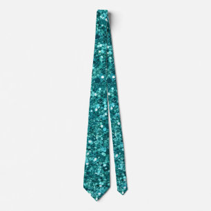 Turquoise Bling, sparkle and glitter Tie