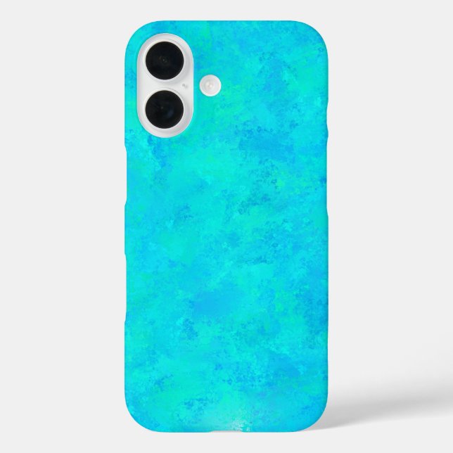 Turquoise Blue Abstract Pattern Case-Mate iPhone Case (Back)
