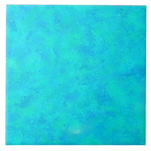 Turquoise Blue Abstract Pattern Ceramic Tile