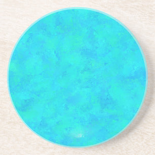 Turquoise Blue Abstract Pattern Coaster