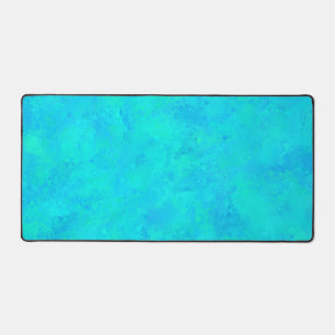 Turquoise Blue Abstract Pattern Desk Mat