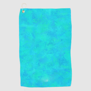 Turquoise Blue Abstract Pattern Golf Towel