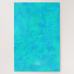 Turquoise Blue Abstract Pattern Jigsaw Puzzle