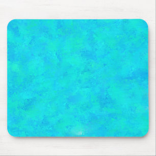 Turquoise Blue Abstract Pattern Mouse Pad