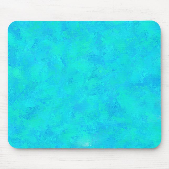 Turquoise Blue Abstract Pattern Mouse Pad (Front)