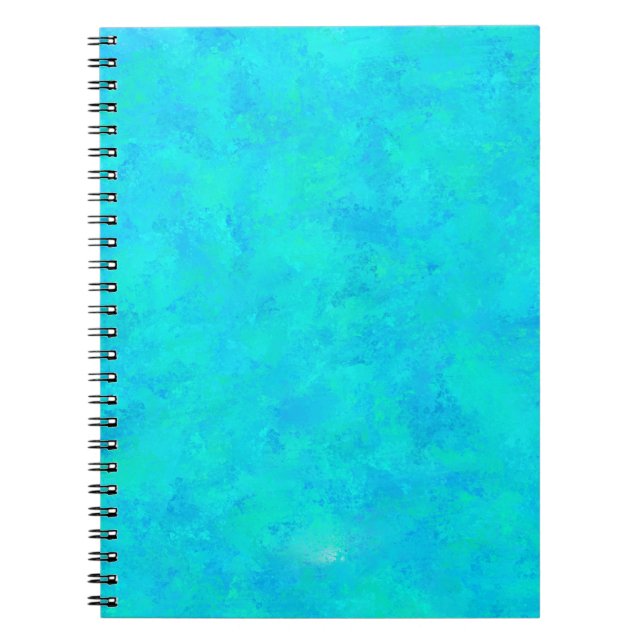 Turquoise Blue Abstract Pattern Notebook (Front)