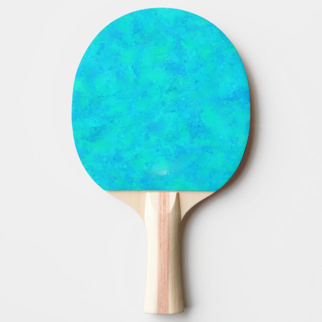 Turquoise Blue Abstract Pattern Ping Pong Paddle (Front)