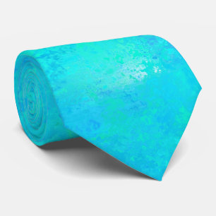 Turquoise Blue Abstract Pattern Tie