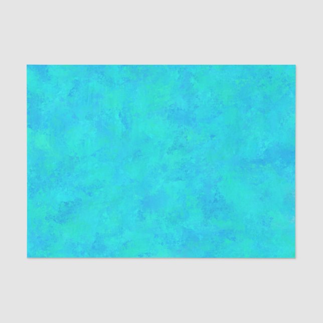 Turquoise Blue Abstract Pattern Tissue Paper (Front)