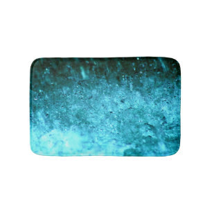 Turquoise Blue Abstract Texture Bath Mat