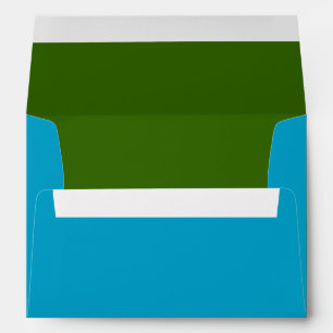 Turquoise Blue and Green Envelope