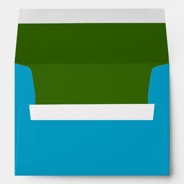 Turquoise Blue and Green Envelope (Back (Bottom))