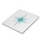 Turquoise Blue Atomic Starburst Mid-century Modern