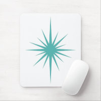 Turquoise Blue Atomic Starburst Mid-century
