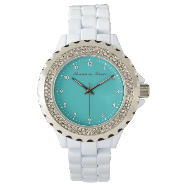 Turquoise Blue Basic Colour Series Watch (Front)