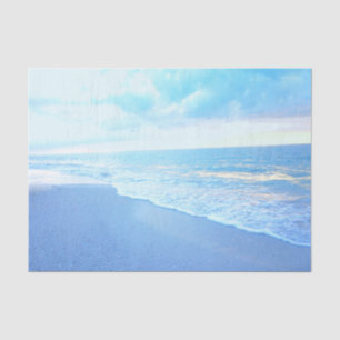 Turquoise Blue Beach Sunset Tissue Paper