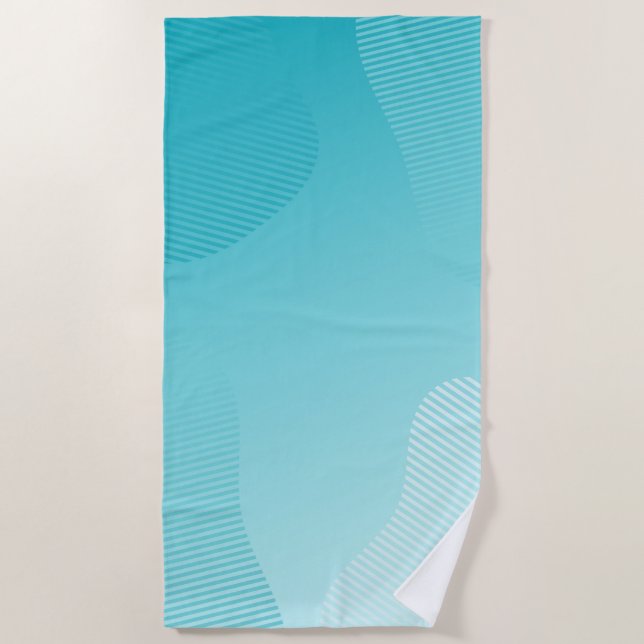 Turquoise blue  beach towel (Front)