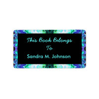 Turquoise Blue Bookplate