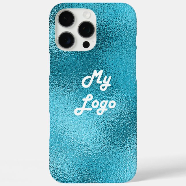 Turquoise blue business logo Case-Mate iPhone case (Back)