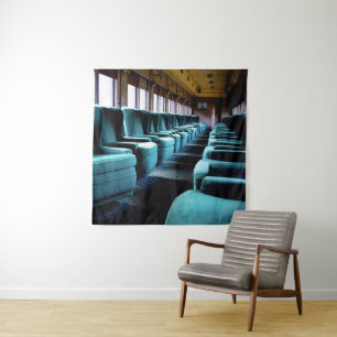Turquoise Blue Chairs Tapestry