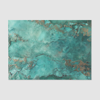 Turquoise Blue Chrysocolla Mineral Stone Tissue Paper