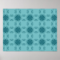 Turquoise blue, cool, trendy flower abstraction