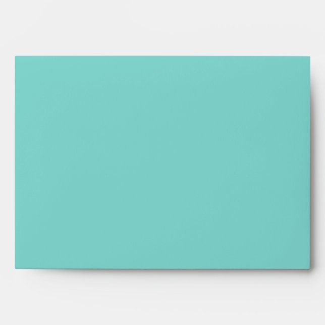TURQUOISE BLUE CUSTOM CUSTOMIZABLE  ENVELOPE (Front)