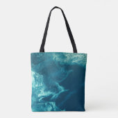 Turquoise Blue Custom Quote Tote Bag (Back)