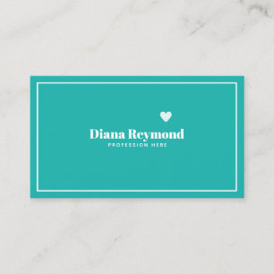 turquoise blue elegant professional business card