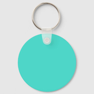 Turquoise Blue Green 40E0D0 - Option to Add Name Key Ring