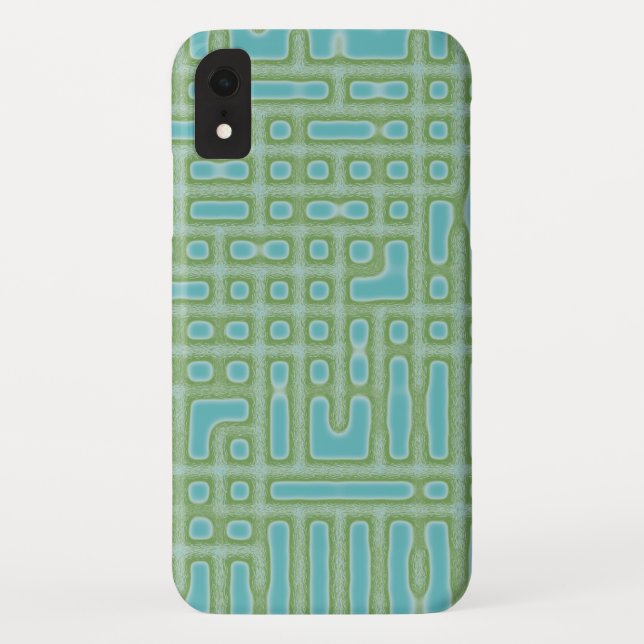 Turquoise Blue Green Pattern Case-Mate iPhone Case (Back)