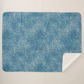 Turquoise Blue Leopard Print Glitter         Sherpa Blanket (Front (Horizontal))