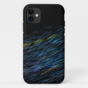 Turquoise Blue Light Painting 1 iPhone 11 Case