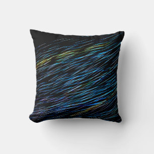 Turquoise Blue Light Painting 1 Cushion